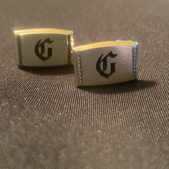 Set of 3 stainless steel cuff links - Picture 4 of 6